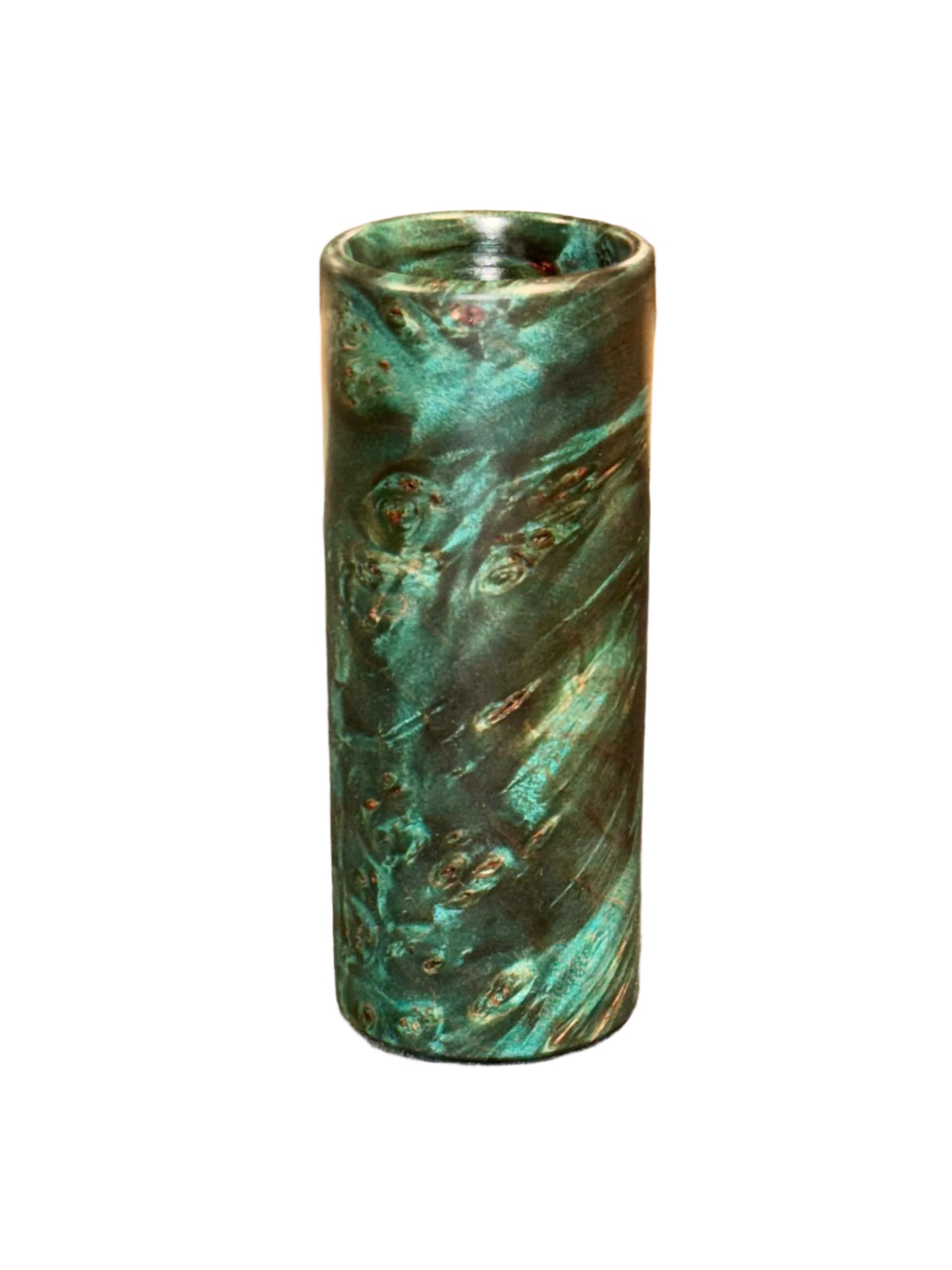 Mappa Burl Green Shot Glass "The Big Shot" - Handcrafted Durable & Sustainable Wood Drinkware