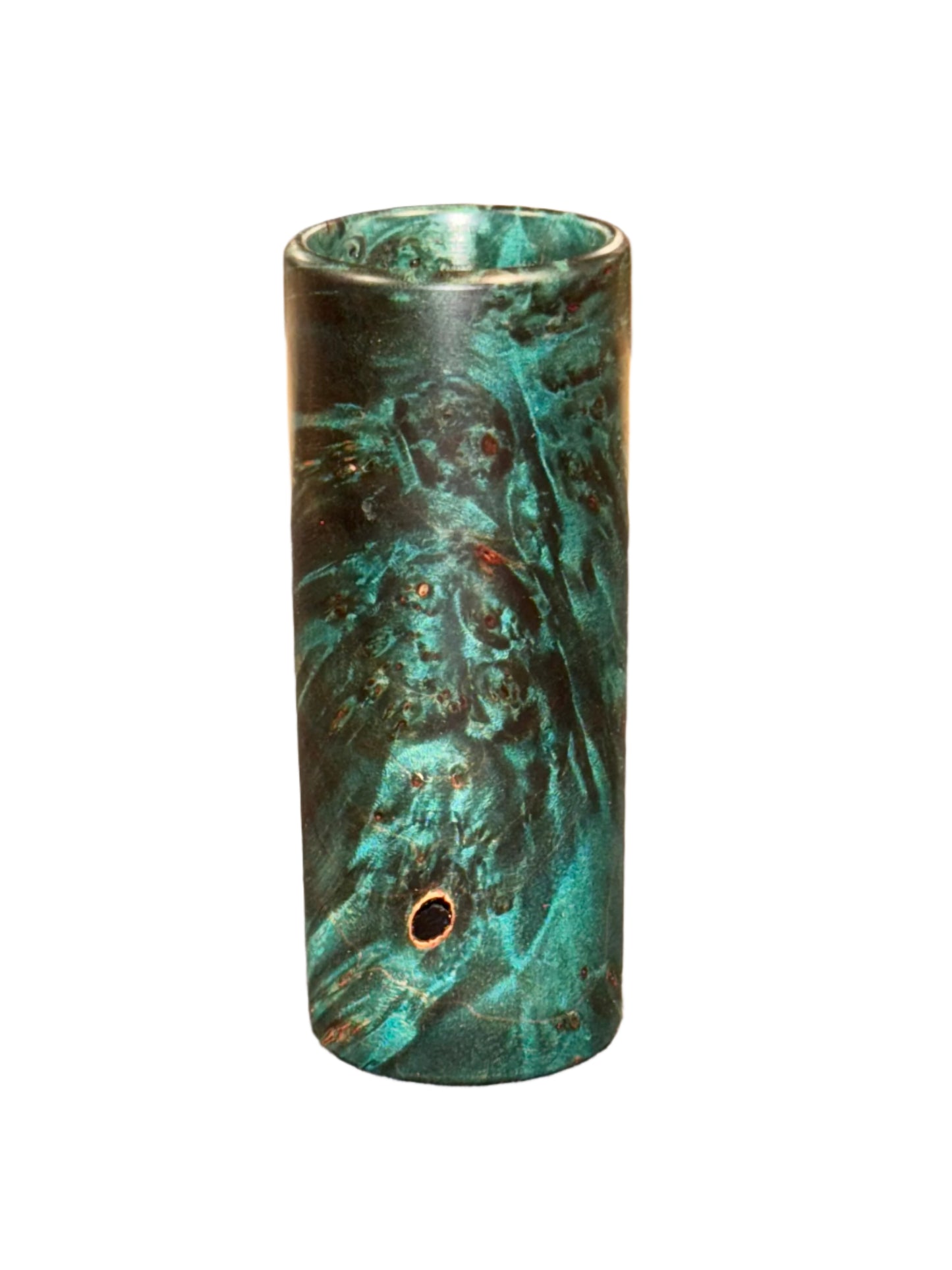 Mappa Burl Green Shot Glass "The Big Shot" - Handcrafted Durable & Sustainable Wood Drinkware