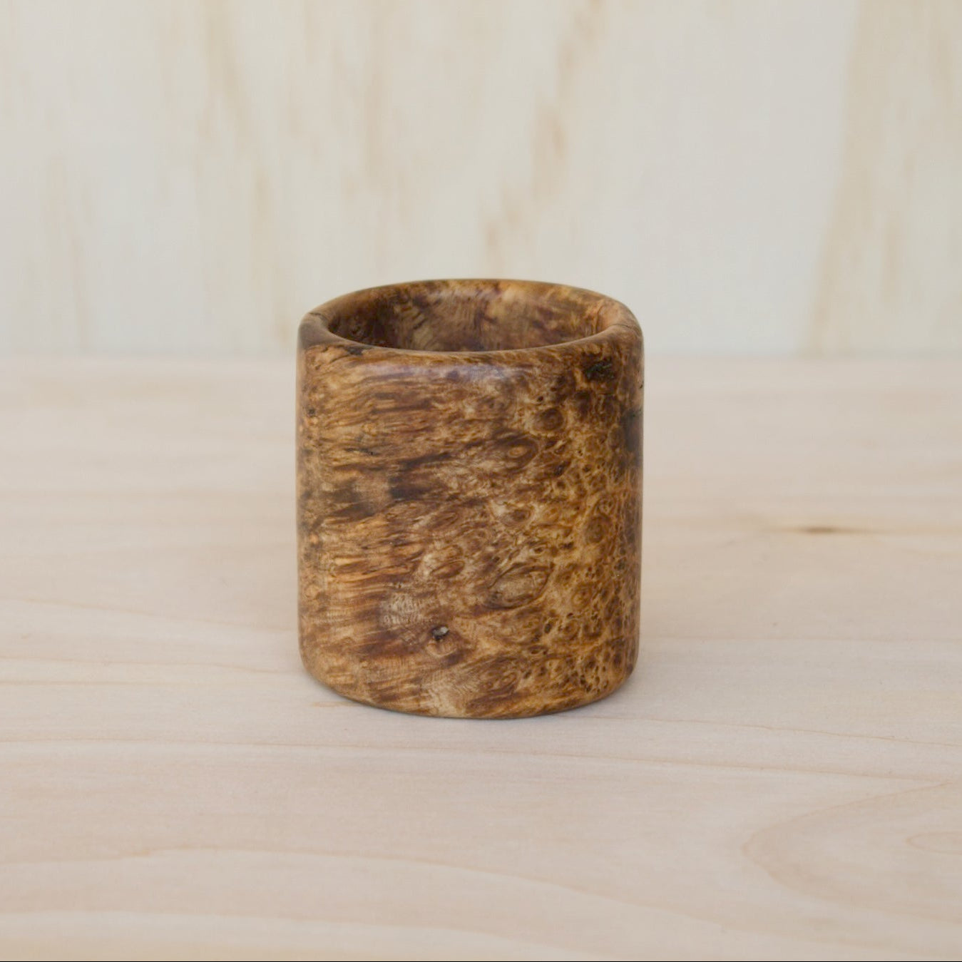 Amboyna Burl Shot Glass #1