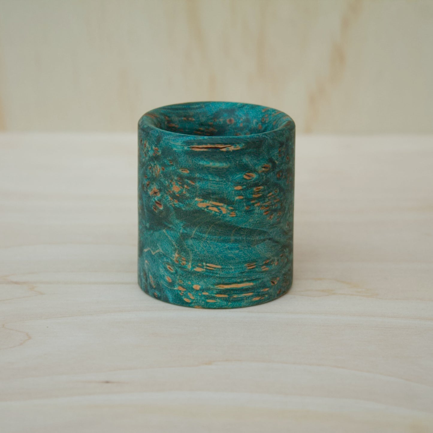 Blue Maple Burl Shot Glass