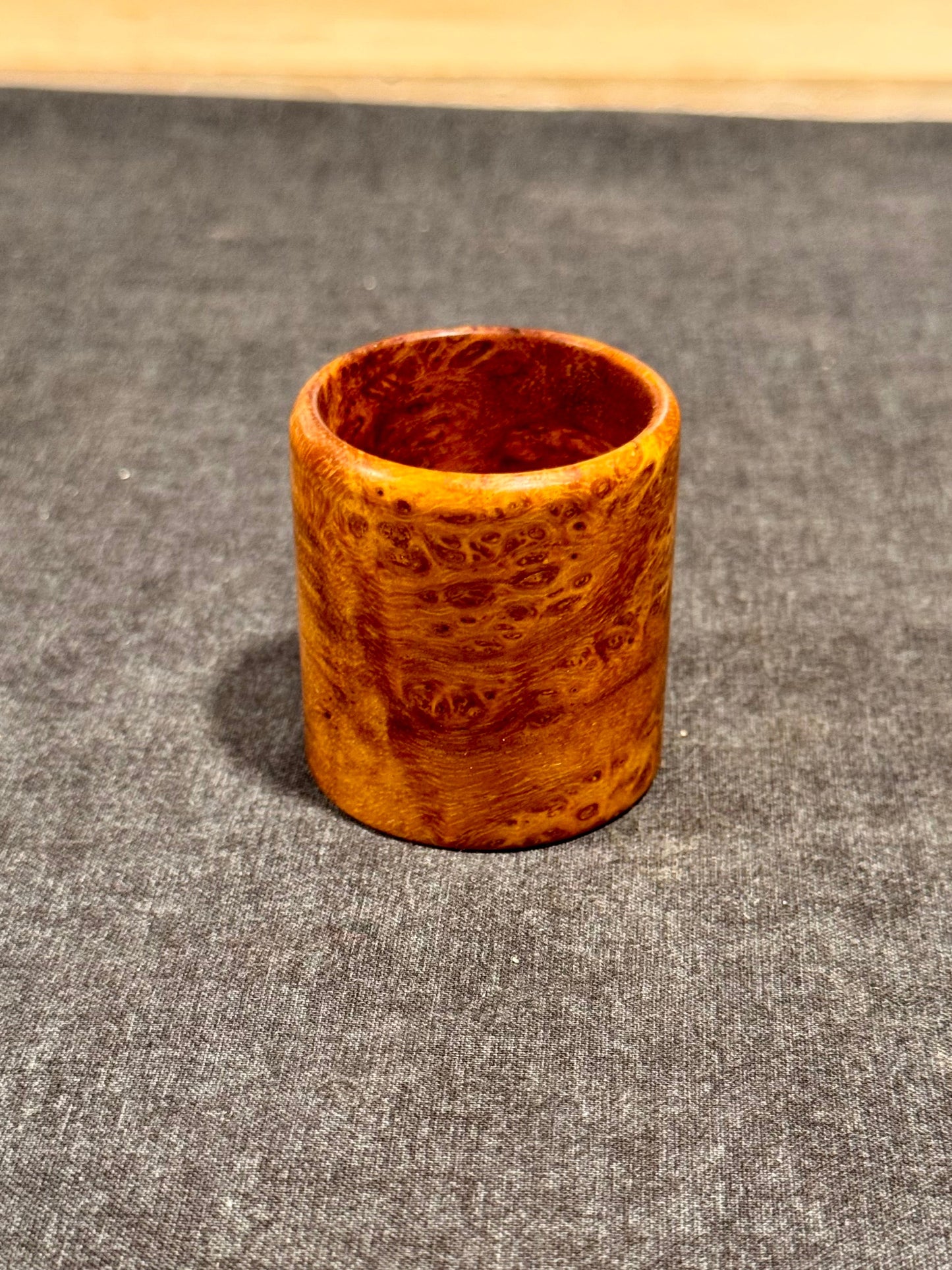 River Tamarind Burl Shot Glass #3 - Handcrafted Durable Wood Drinkware