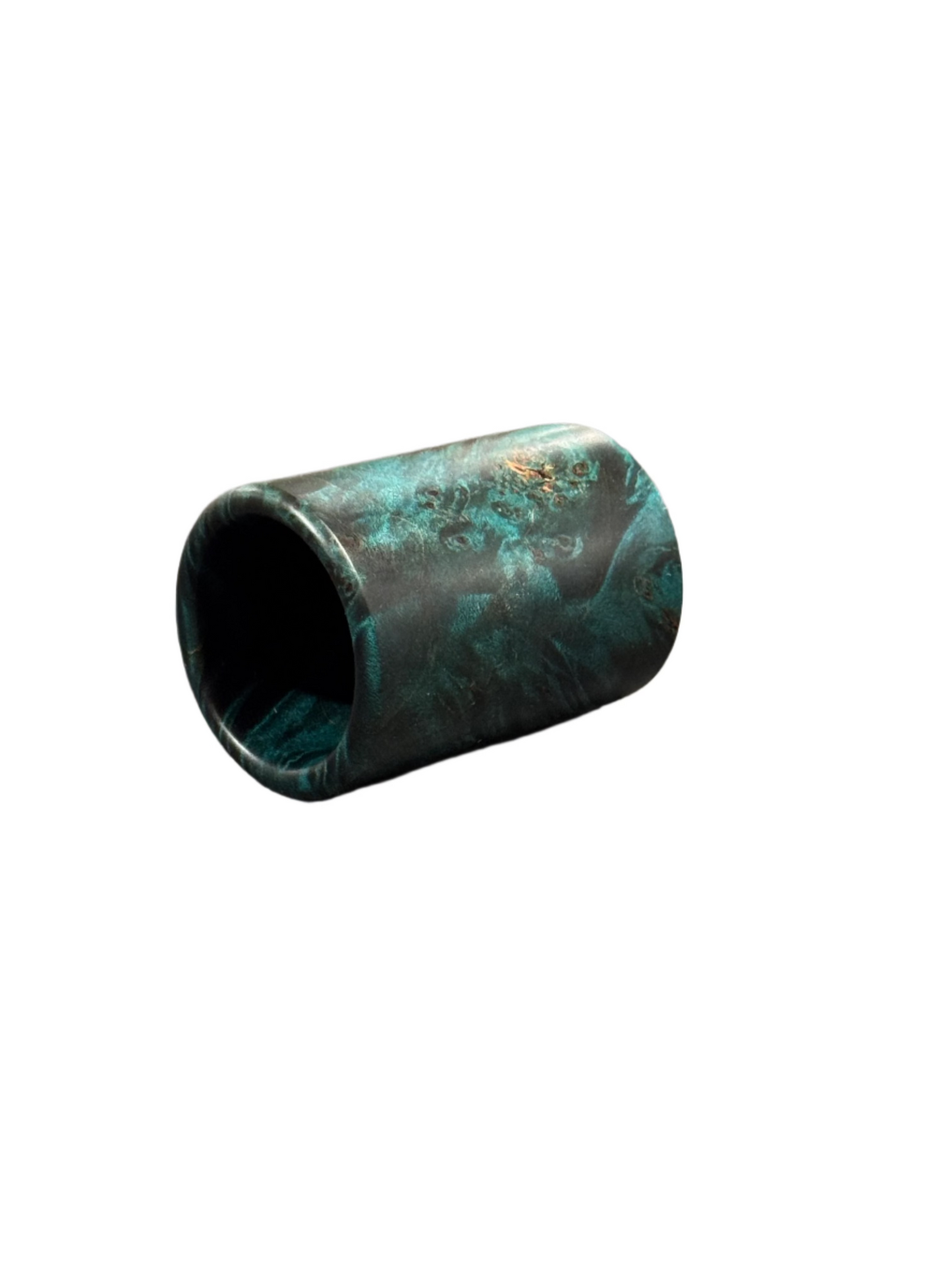 Mappa Burl Blue Shot Glass #2 - Handcrafted Durable & Sustainable Wood Drinkware