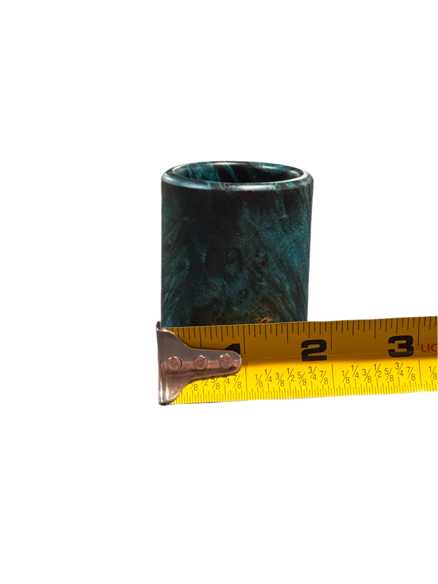 Mappa Burl Blue Shot Glass #2 - Handcrafted Durable & Sustainable Wood Drinkware