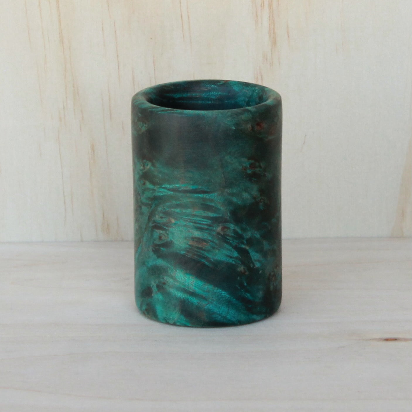 Mappa Burl Blue Shot Glass #1