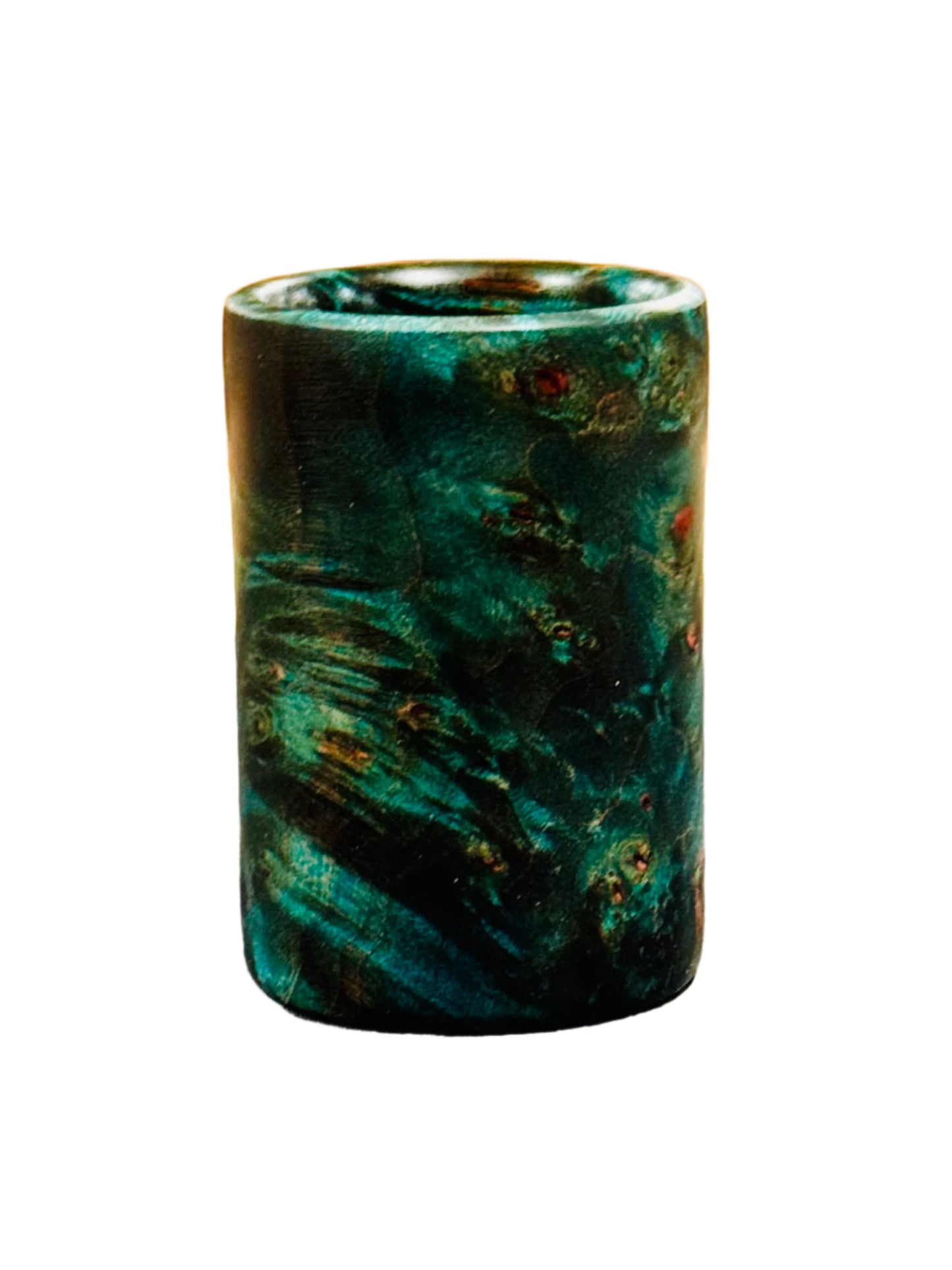 Mappa Burl Blue Shot Glass #1 - Handcrafted Durable & Sustainable Wood Drinkware