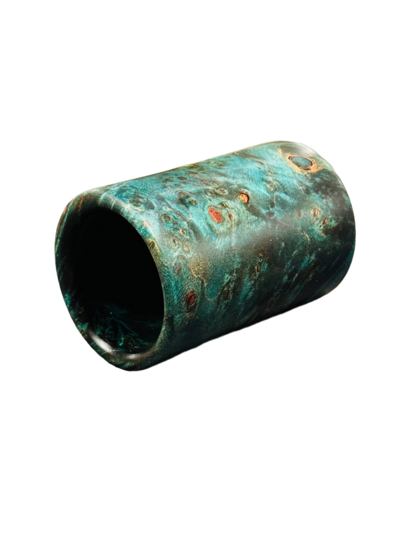 Mappa Burl Blue Shot Glass #1 - Handcrafted Durable & Sustainable Wood Drinkware