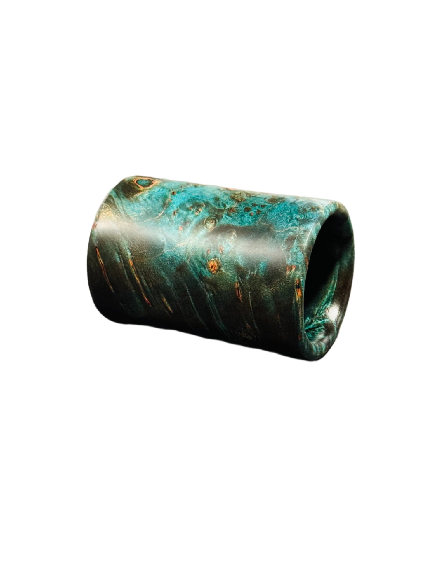 Mappa Burl Blue Shot Glass #1 - Handcrafted Durable & Sustainable Wood Drinkware