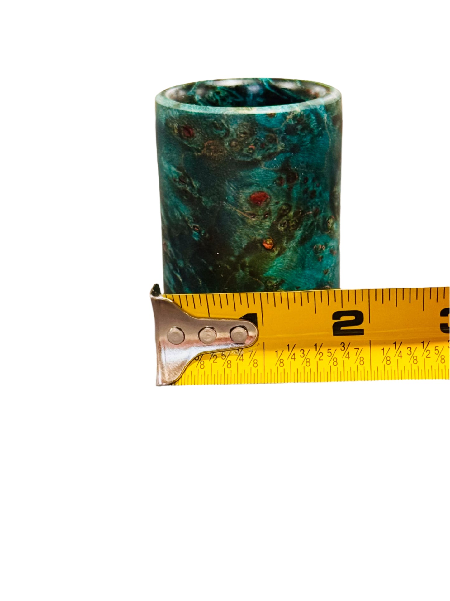 Mappa Burl Blue Shot Glass #1 - Handcrafted Durable & Sustainable Wood Drinkware