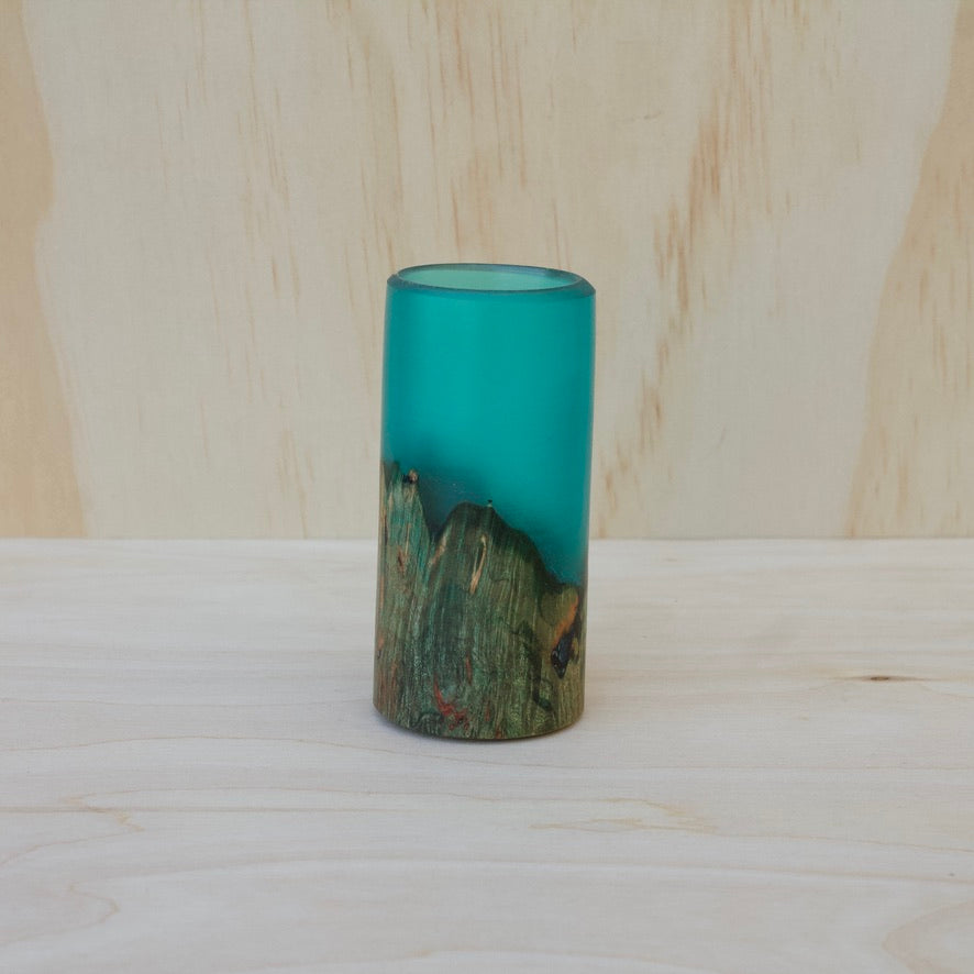 Maple Burl & Epoxy Shot Glass