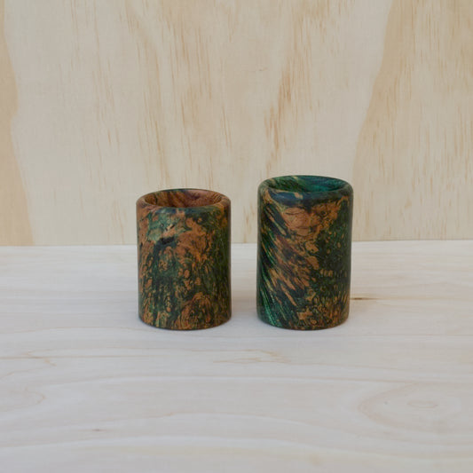 River Tamarind Green Burl Pair