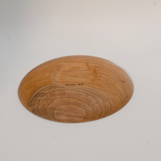 Wood bowl against white background