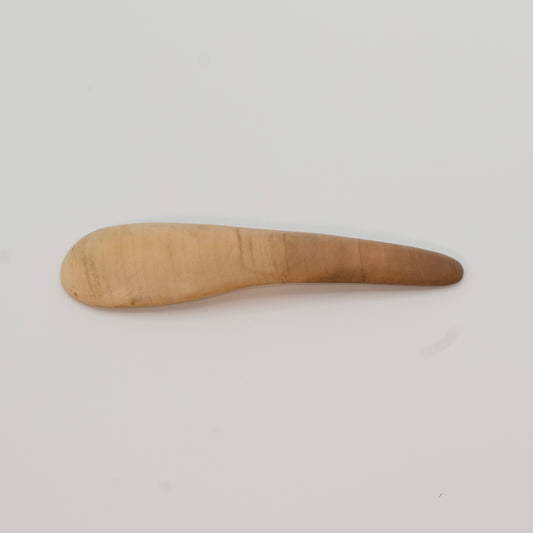 Wooden spoon on a light gray background