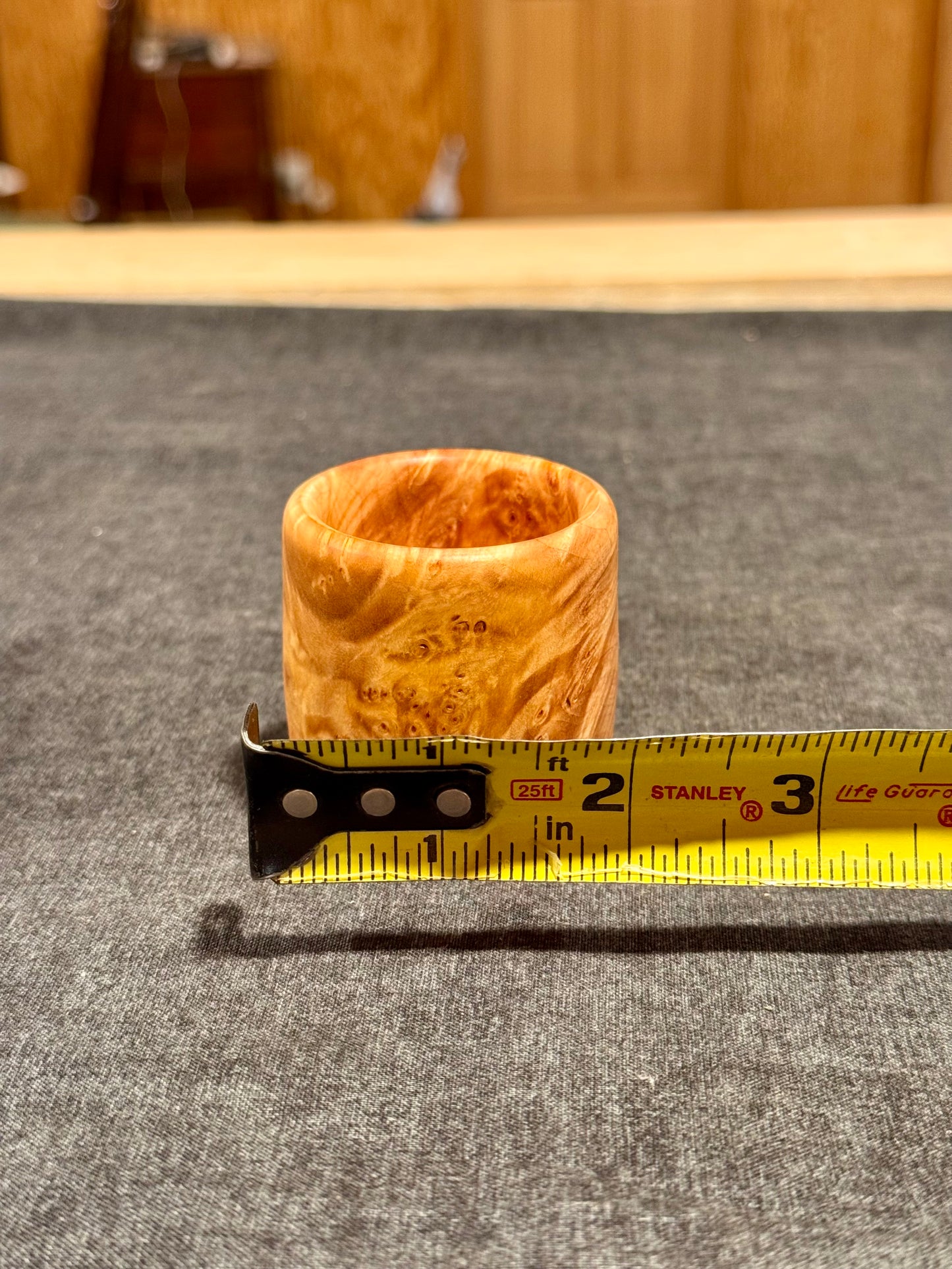 Maple Burl Shot Glass #4 - Handcrafted Durable & Sustainable Design Wood Drinkware