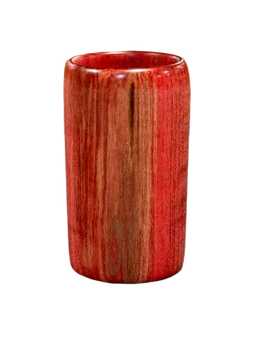 Red Curly Maple Shot Glass - Handcrafted Durable & Sustainable Design Wood Drinkware