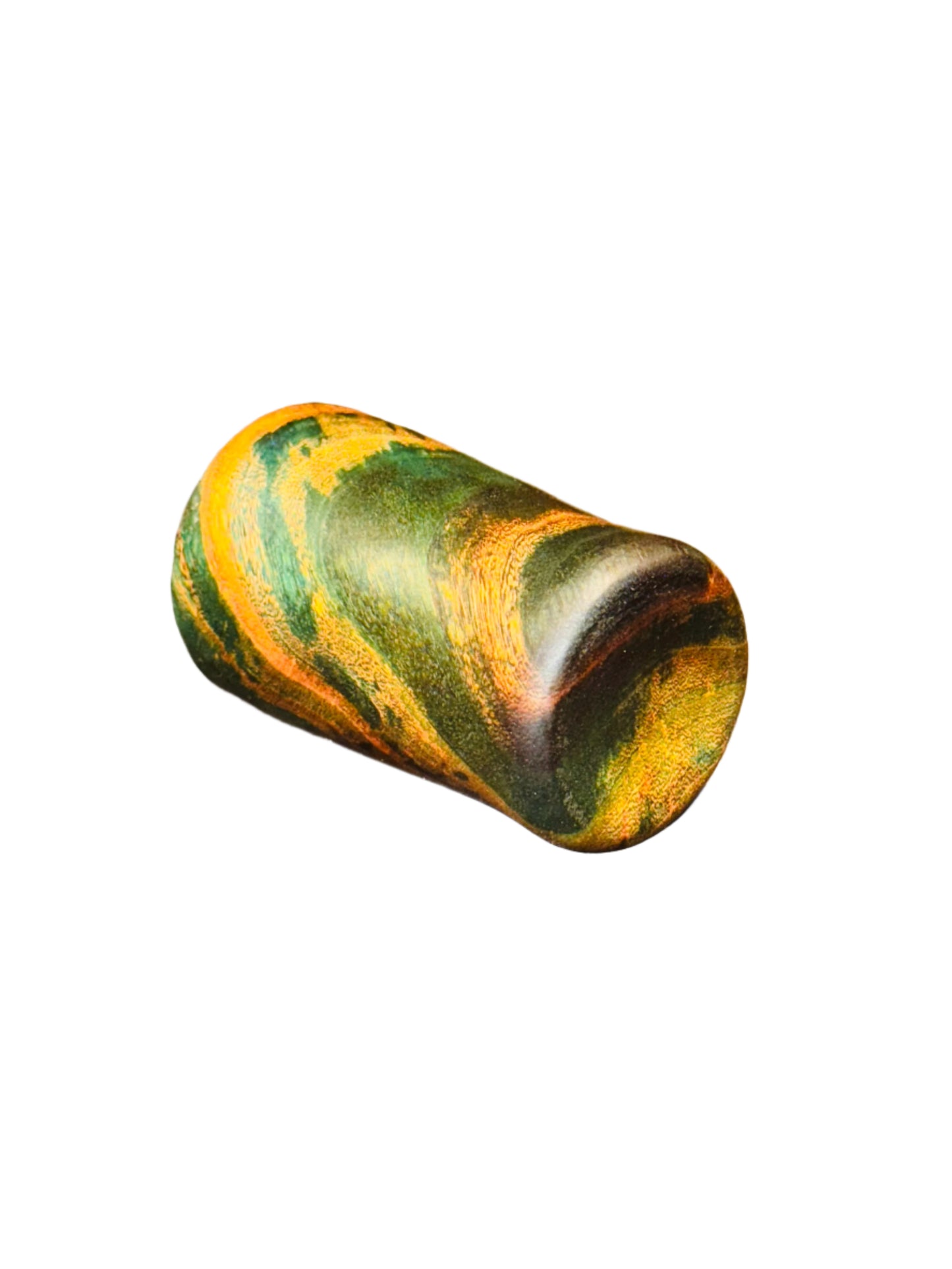 Mappa Burl Green & Blue Shot Glass  - Handcrafted Durable & Sustainable Wood Drinkware