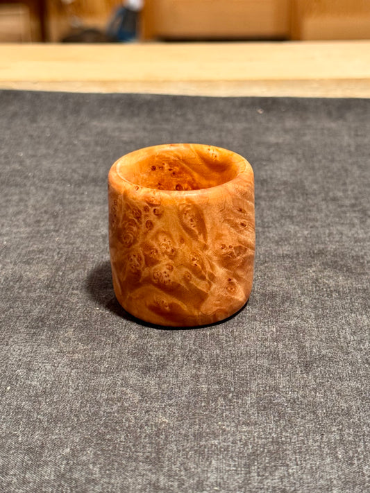 Maple Burl Shot Glass #4 - Handcrafted Durable & Sustainable Design Wood Drinkware
