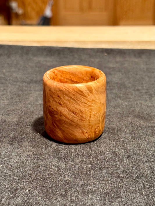Maple Burl Shot Glass #4 - Handcrafted Durable & Sustainable Design Wood Drinkware