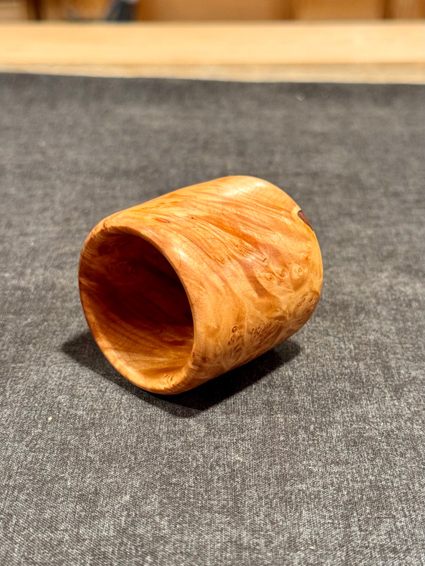 Maple Burl Shot Glass #4 - Handcrafted Durable & Sustainable Design Wood Drinkware