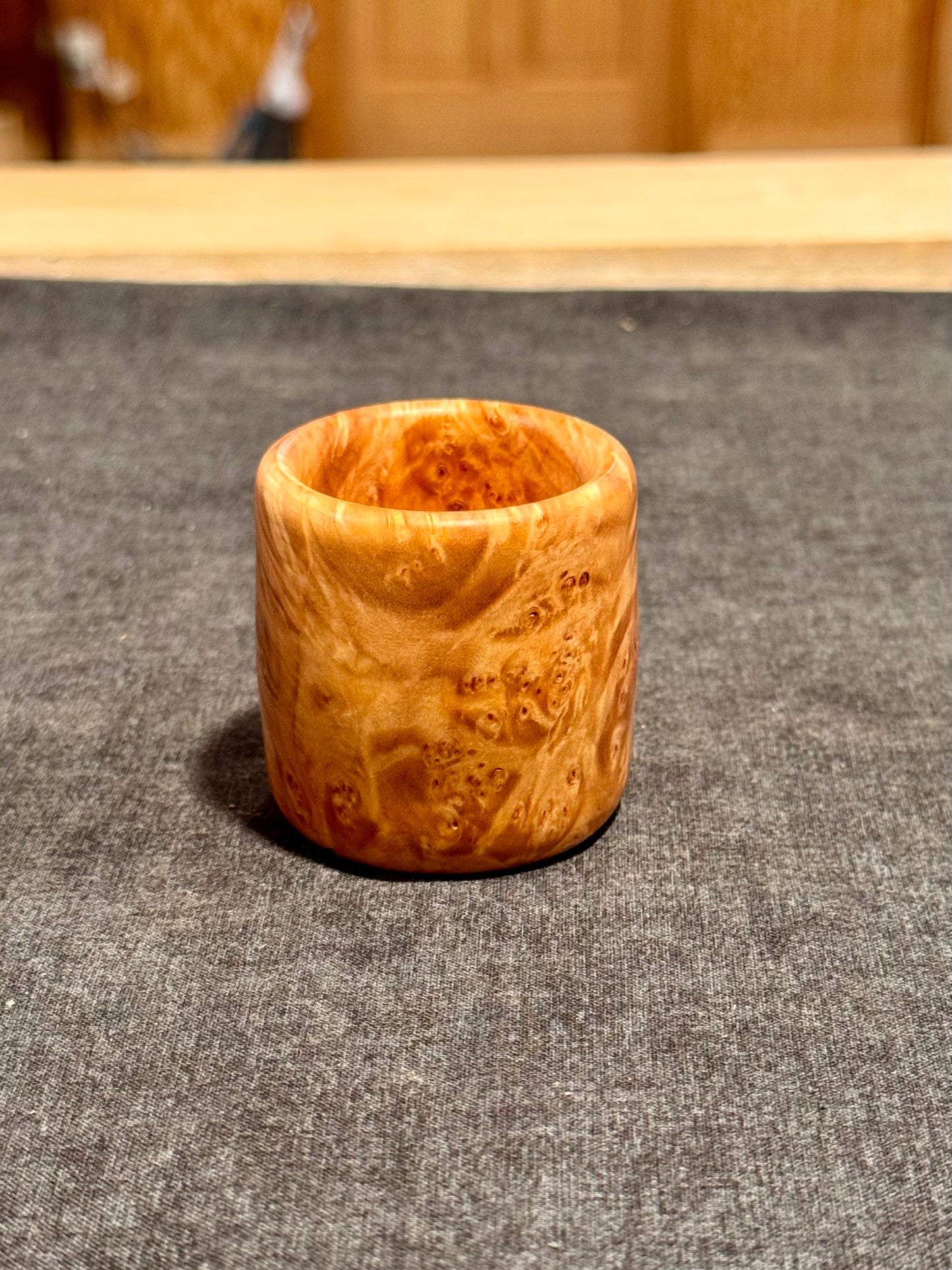 Maple Burl Shot Glass #4 - Handcrafted Durable & Sustainable Design Wood Drinkware