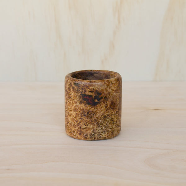 Amboyna Burl Shot Glass #1
