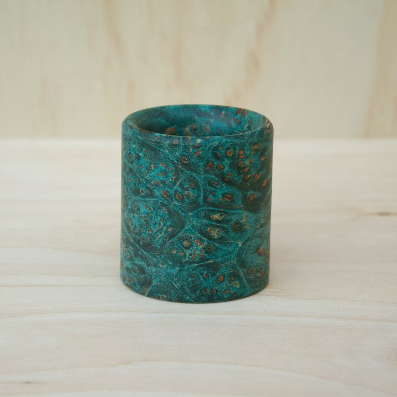 Blue Maple Burl Shot Glass