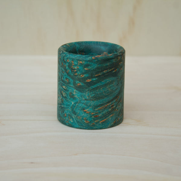 Blue Maple Burl Shot Glass