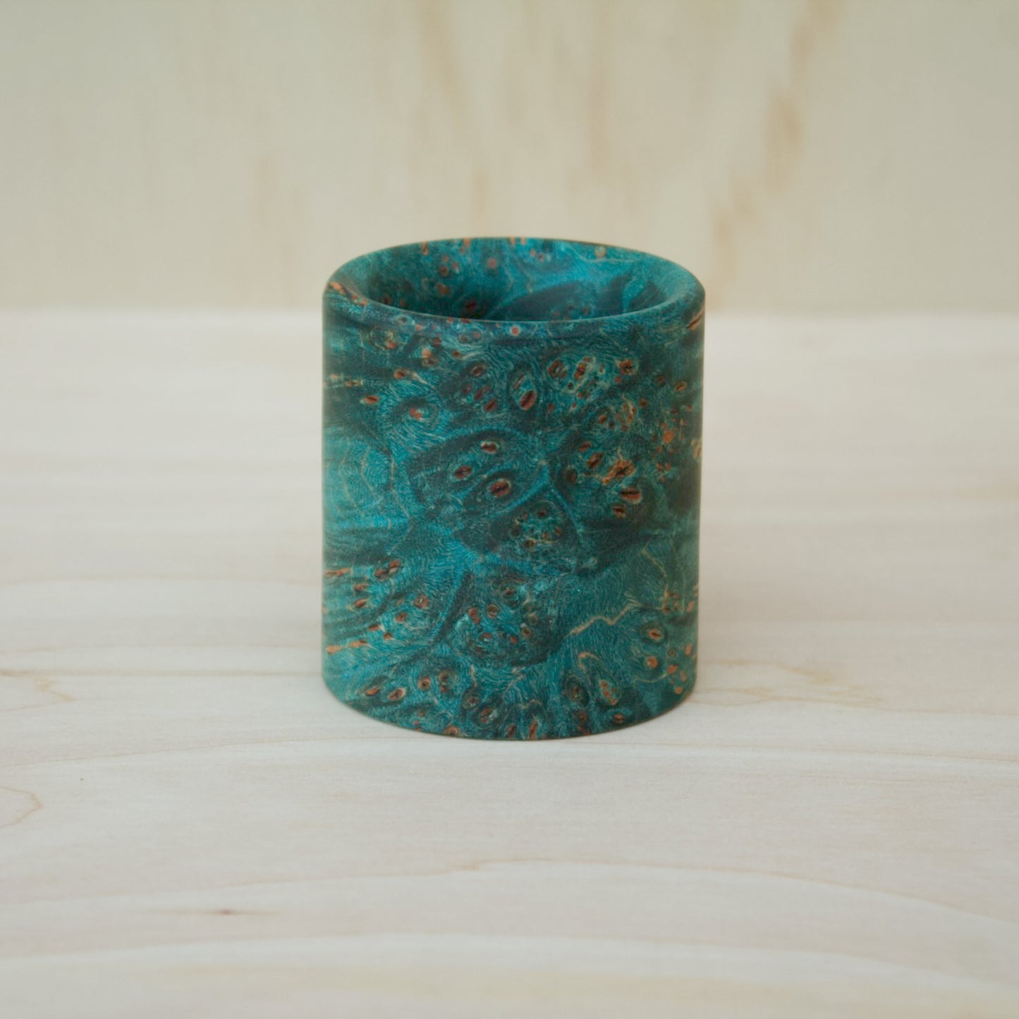 Blue Maple Burl Shot Glass