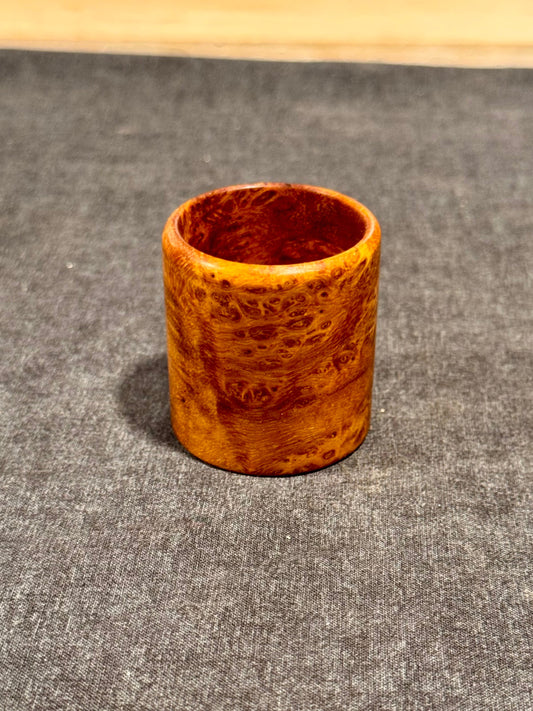 River Tamarind Burl Shot Glass #3 - Handcrafted Durable Wood Drinkware