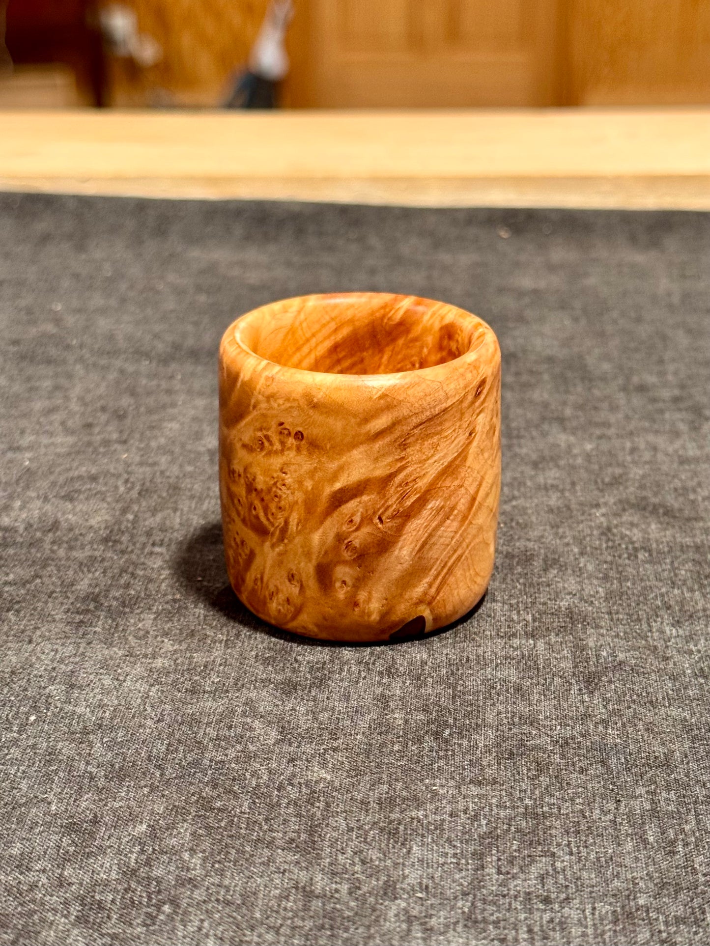 Maple Burl Shot Glass #4 - Handcrafted Durable & Sustainable Design Wood Drinkware