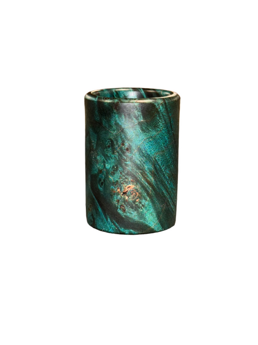 Mappa Burl Blue Shot Glass #2 - Handcrafted Durable & Sustainable Wood Drinkware