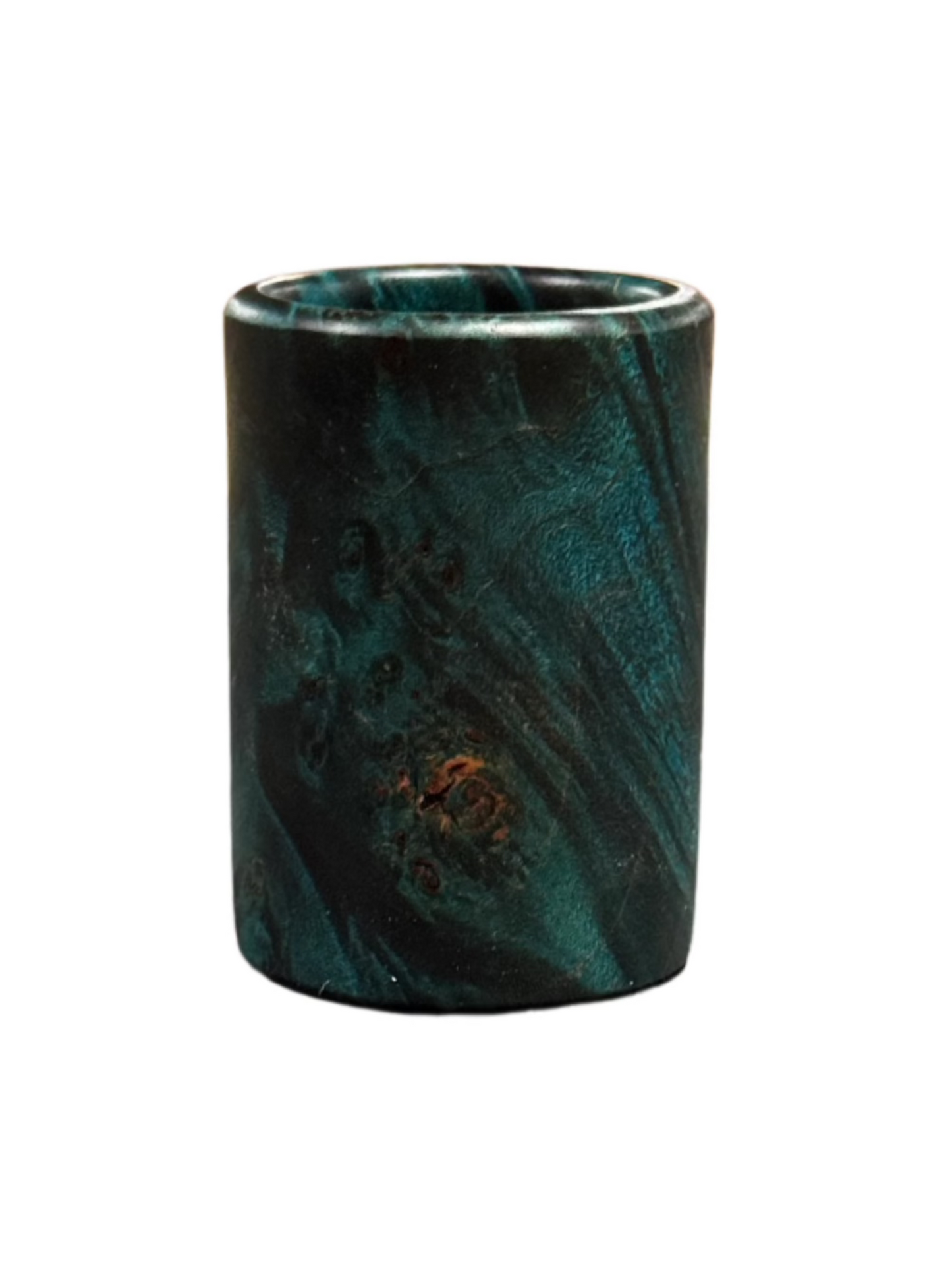Mappa Burl Blue Shot Glass #2 - Handcrafted Durable & Sustainable Wood Drinkware
