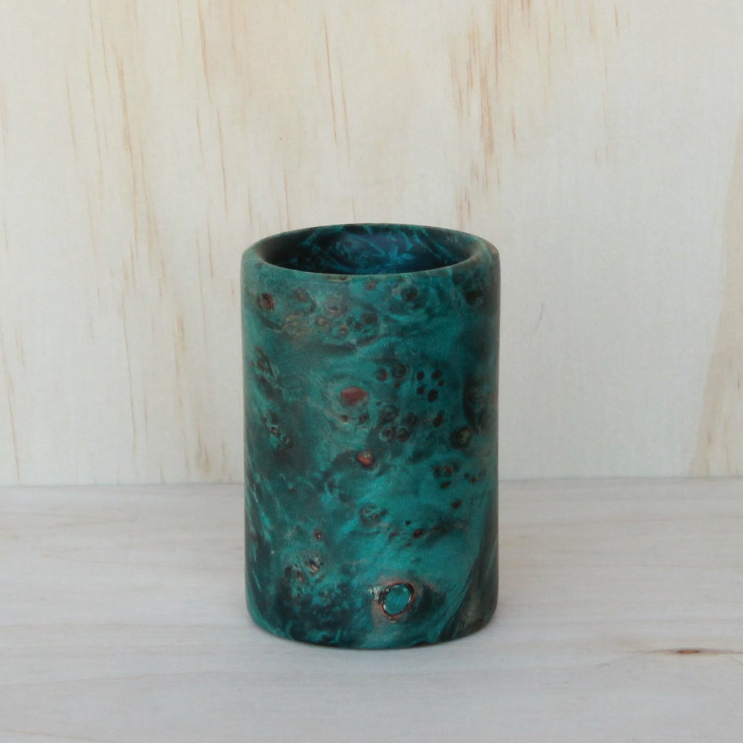 Mappa Burl Blue Shot Glass #1