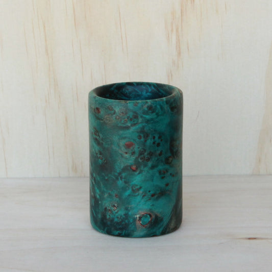 Mappa Burl Blue Shot Glass #1