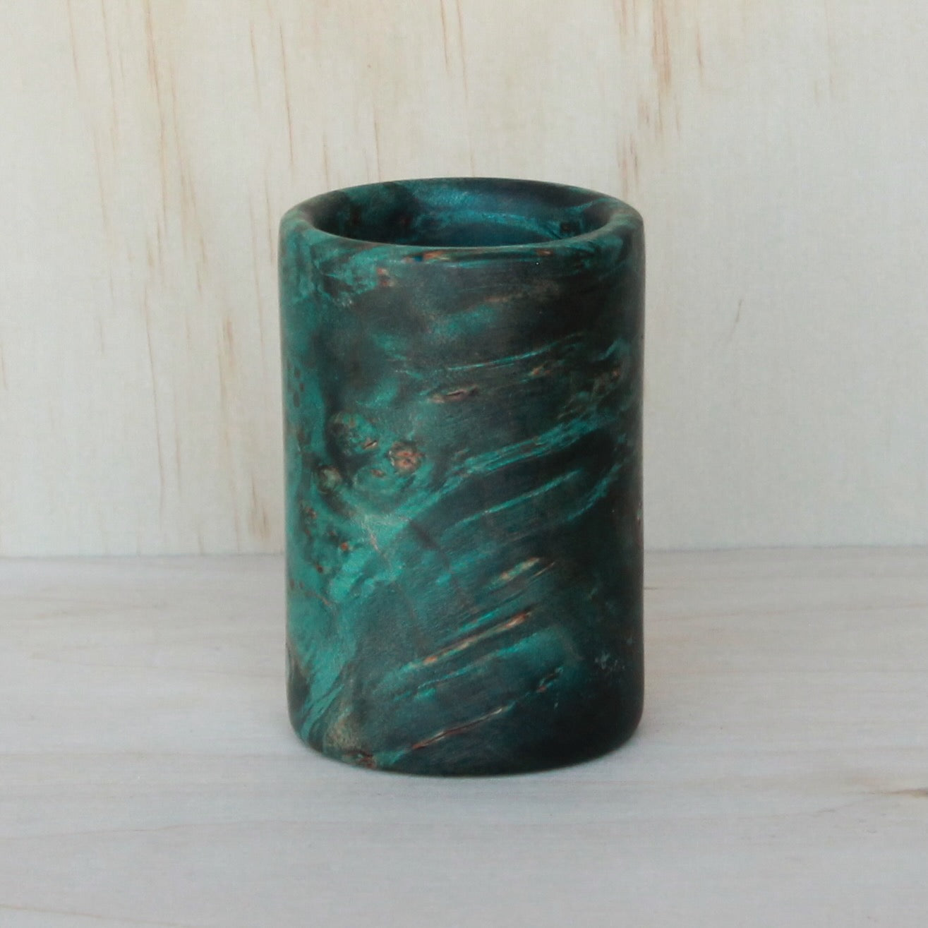 Mappa Burl Blue Shot Glass #1