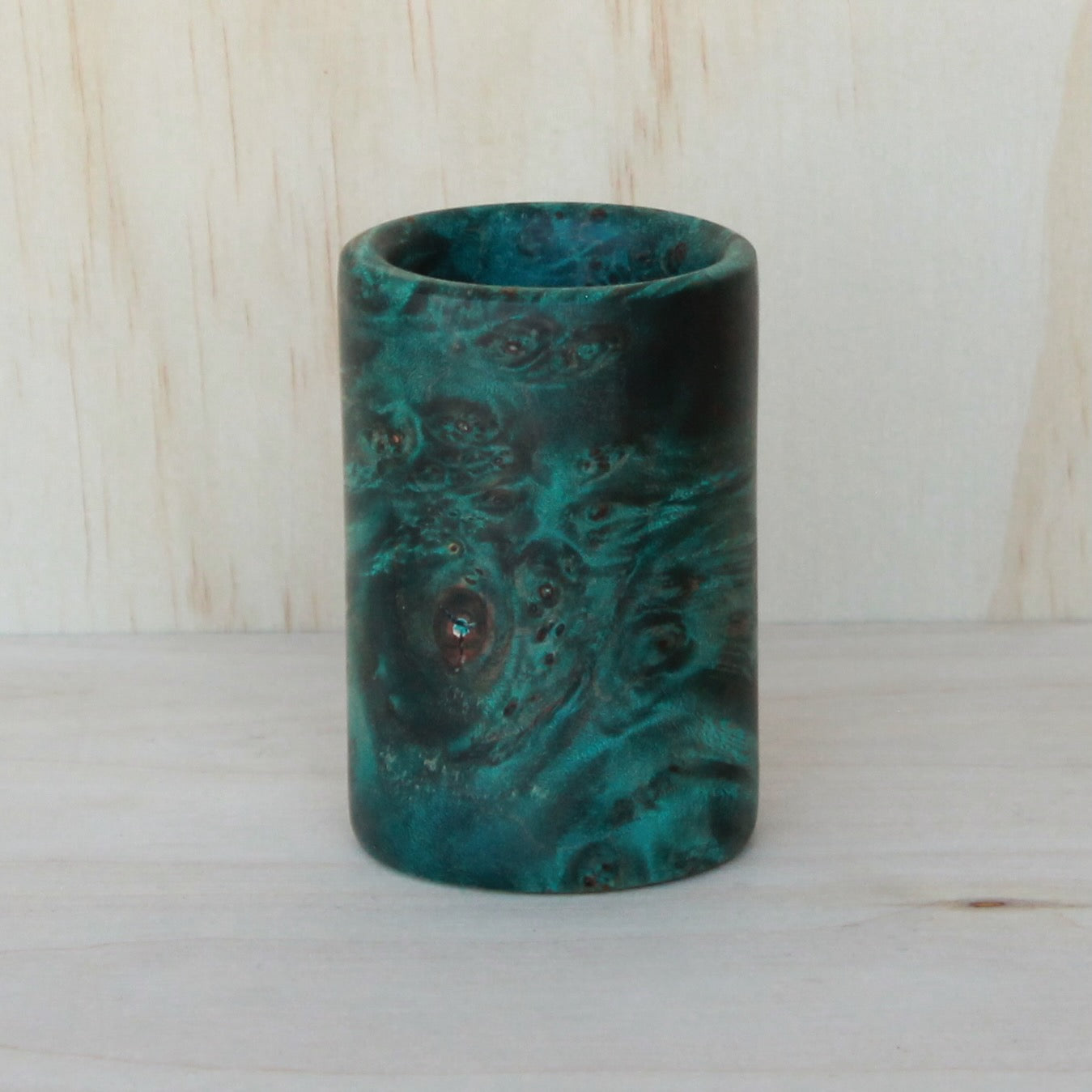 Mappa Burl Blue Shot Glass #1