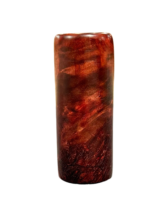 Maple Burl Ruby Red Shot Glass - Handcrafted Durable & Sustainable Design Wood Drinkware