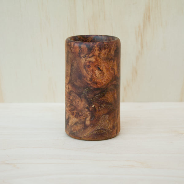 The King of Burl Shot Glass
