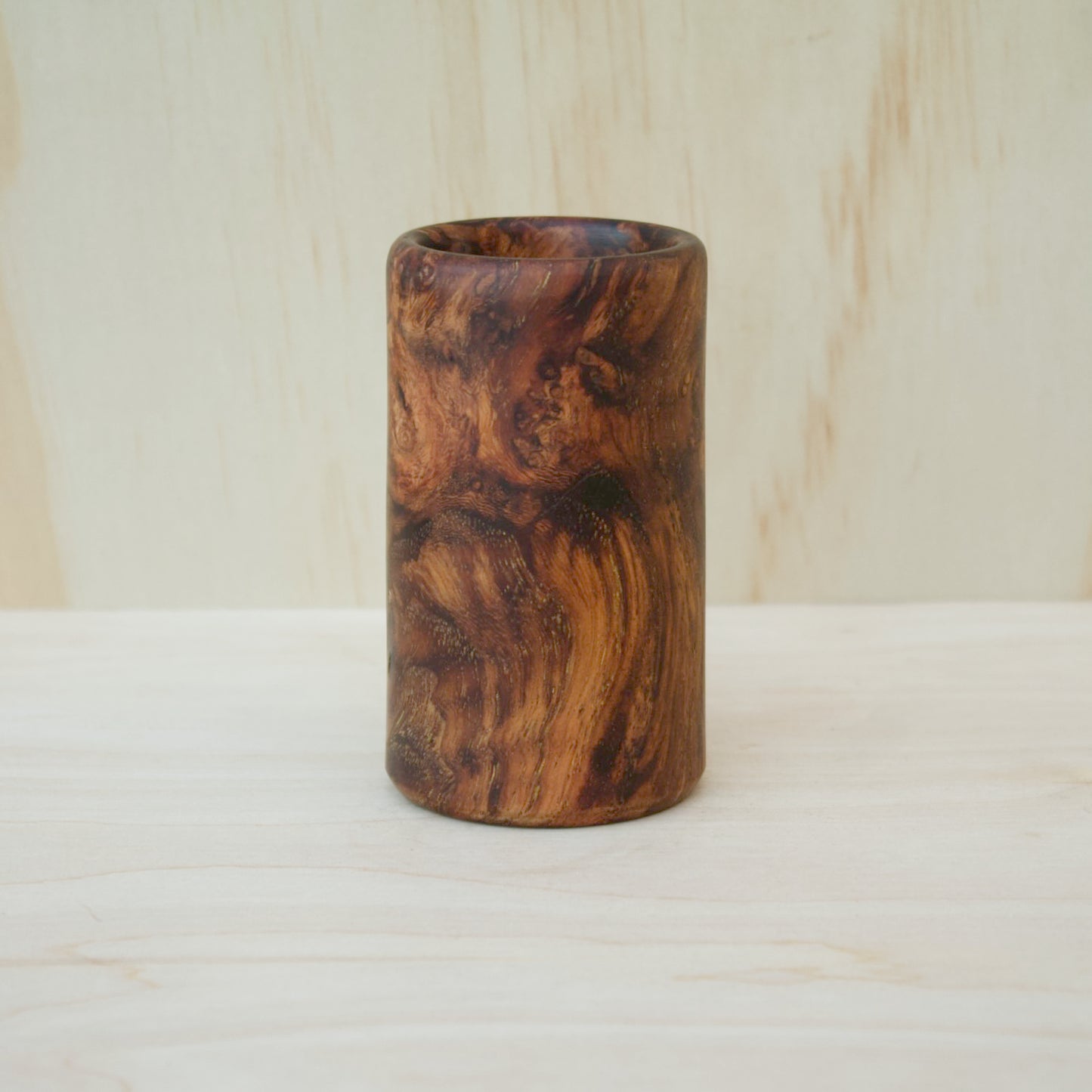 The King of Burl Shot Glass