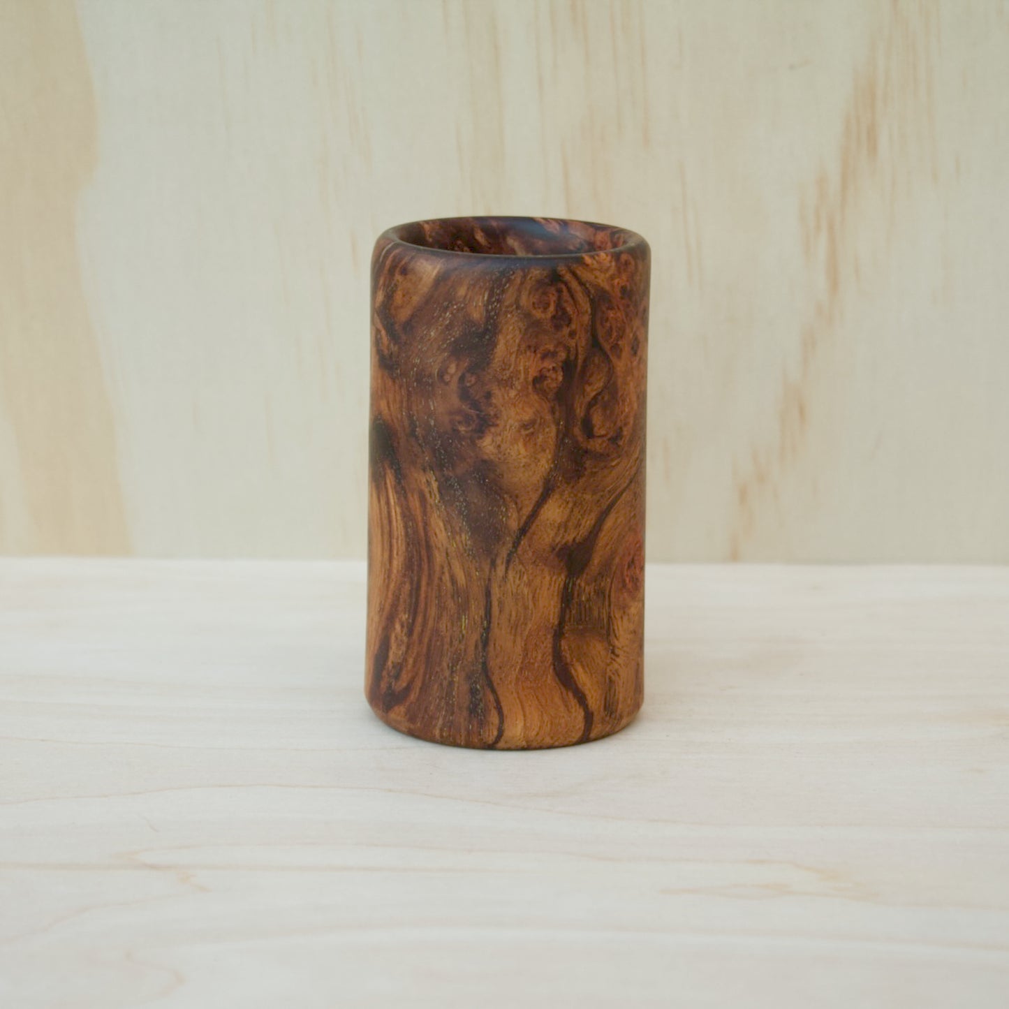 The King of Burl Shot Glass