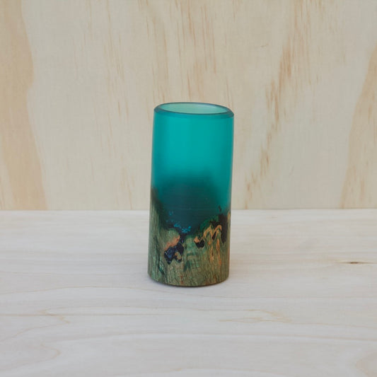 Maple Burl & Epoxy Shot Glass