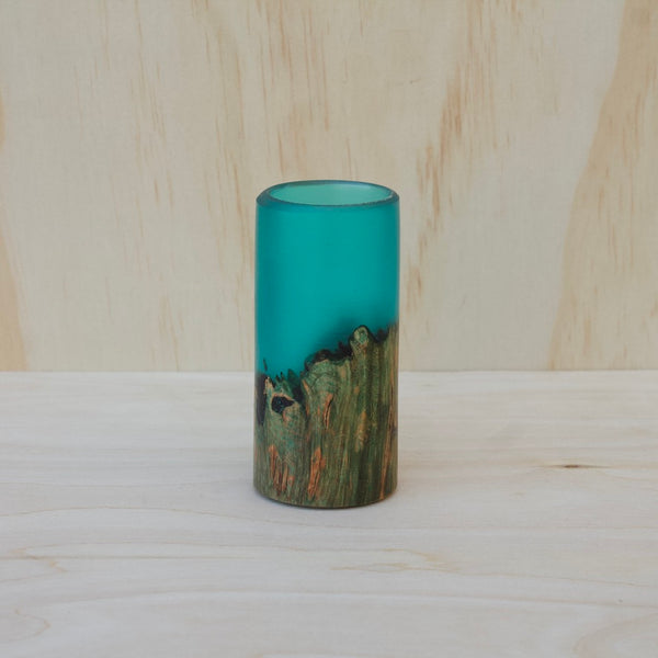 Maple Burl & Epoxy Shot Glass