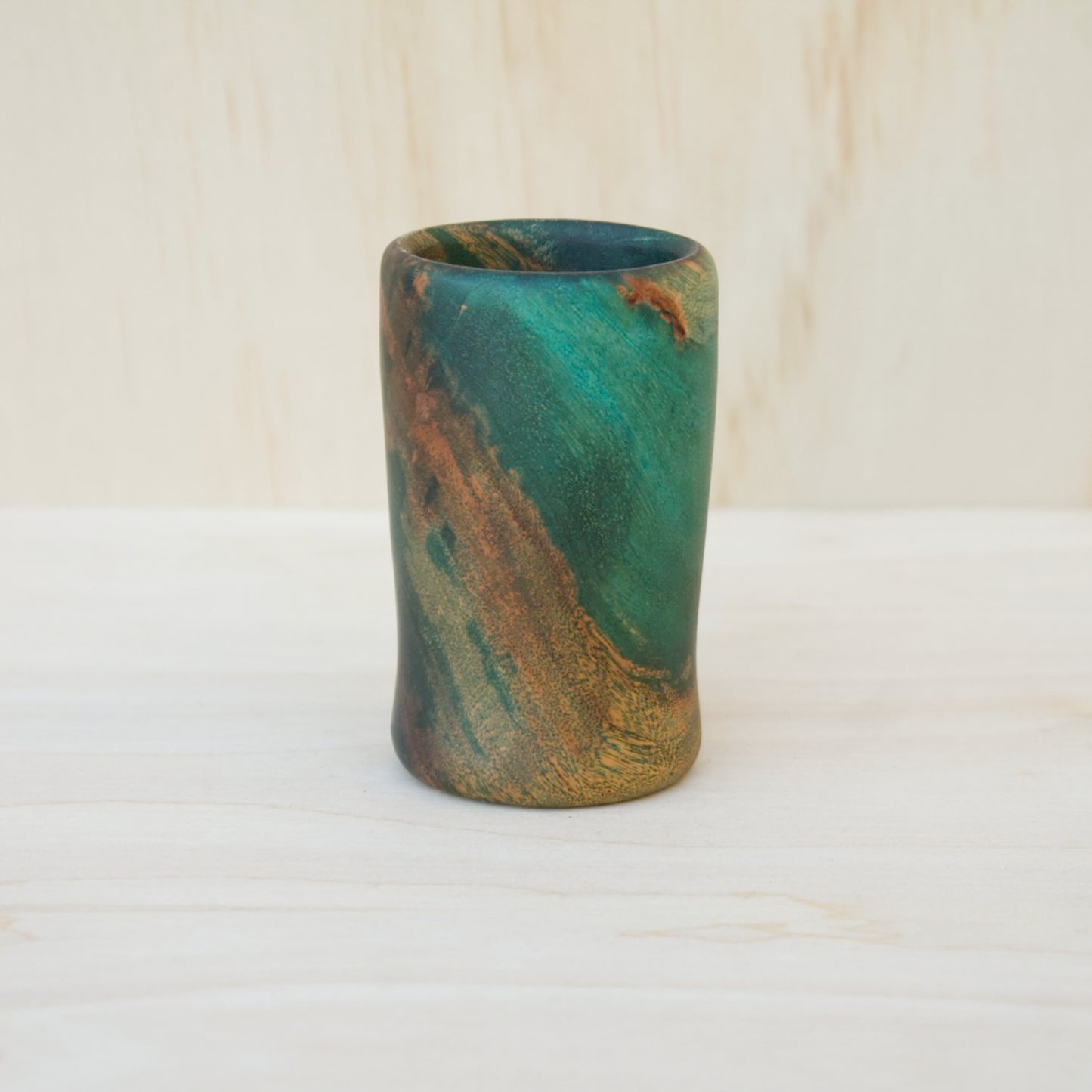 Mappa Burl Green & Blue Shot Glass