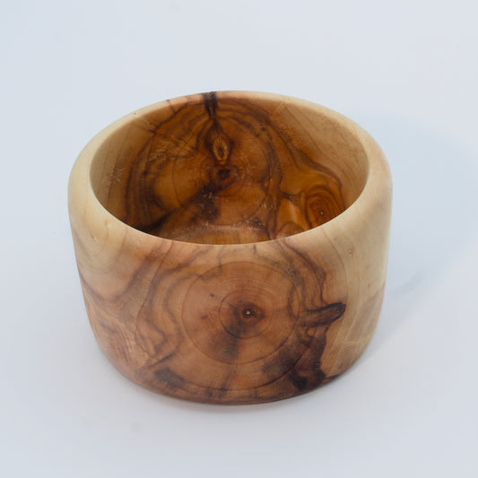 Multicolor plains cottonwood bowl on white background