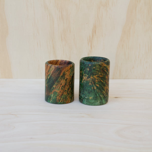 River Tamarind Green Burl Pair