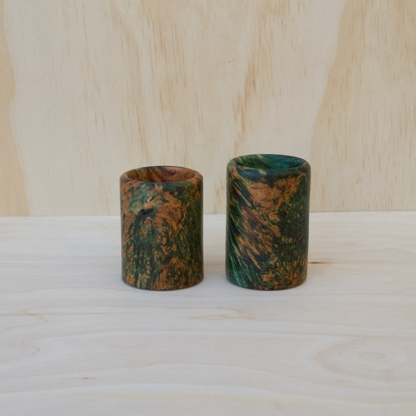 River Tamarind Green Burl Pair