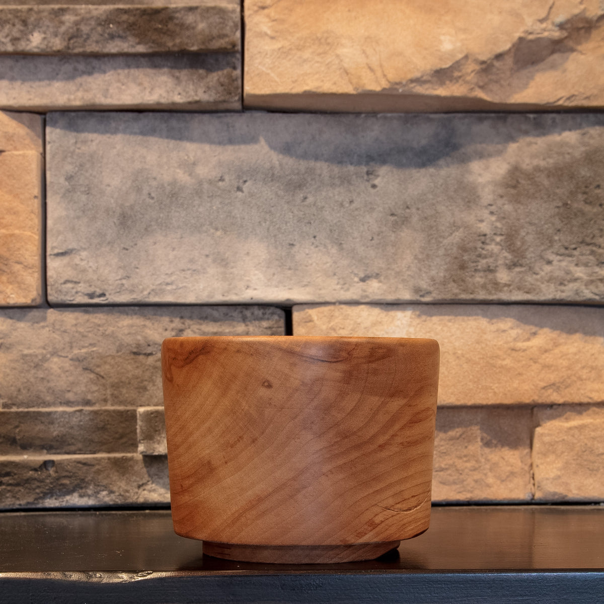 Alternate side of The Second Amber with diagonal Sweetgum grain and a small natural check near the lower edge