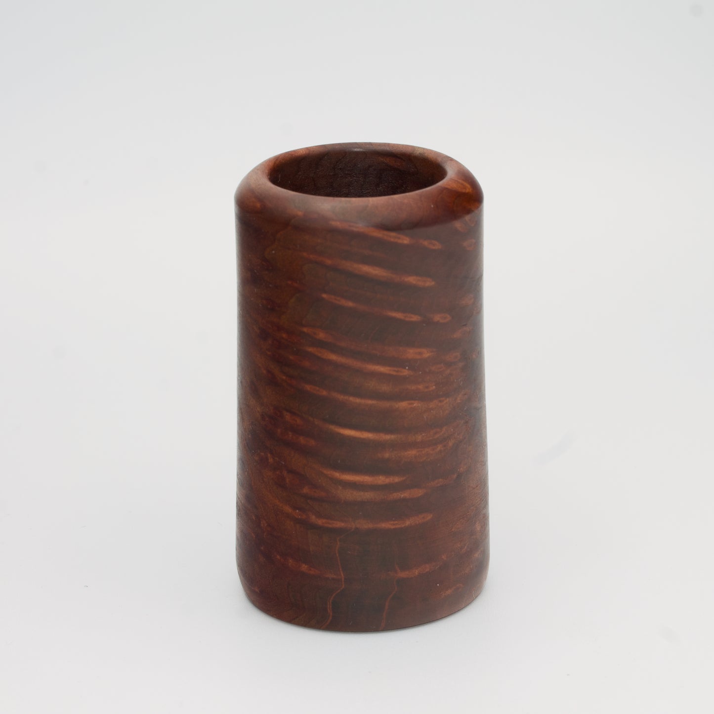 Redwood burl shot glass again white background