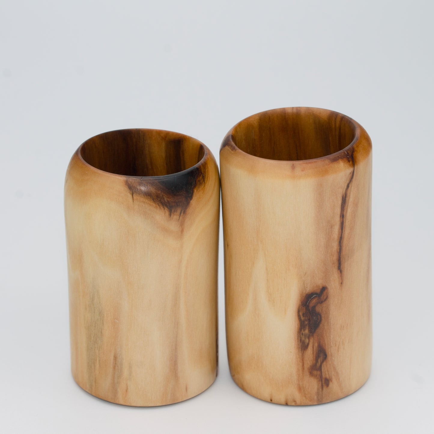 Pair of plains cottonwood shot glasses