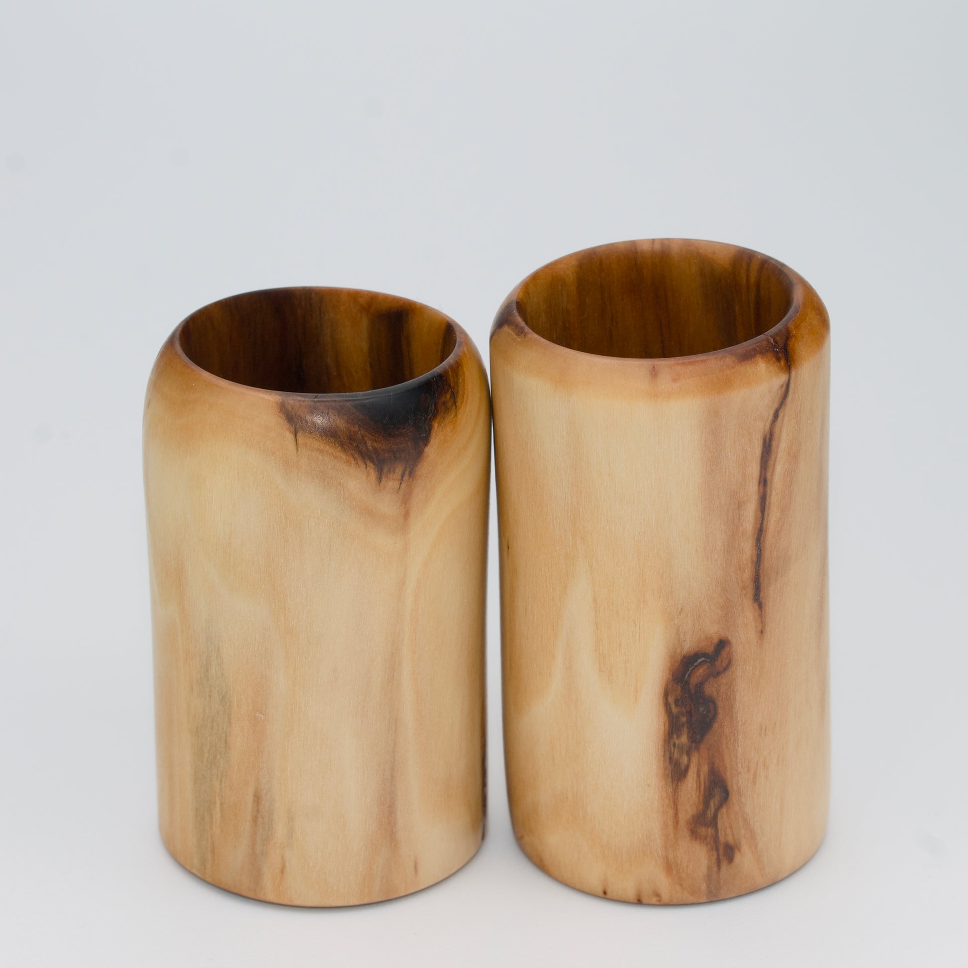 Pair of plains cottonwood shot glasses