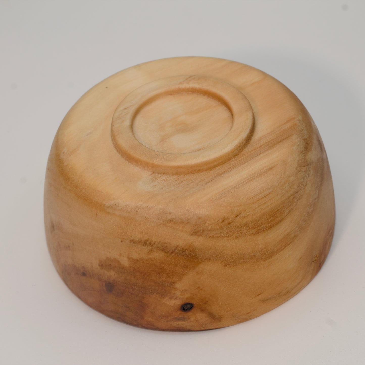 Wood bowl against white background